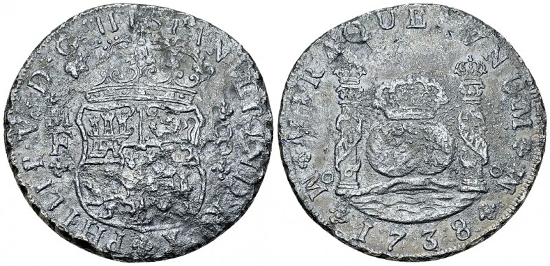 Felipe V AR 8 Reales 1738 Mo MF, from the Hollandia 

Mexico. Felipe V. AR 8 R...