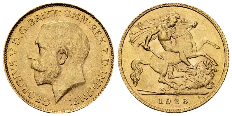 George V AV 1/2 Sovereign 1911 S, Sydney 

Australia. George V. AV 1/2 Soverei...