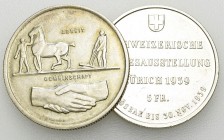 Schweiz, Lot von 2 AR 5 Franken 1939, Landesausstellung 

Schweiz, Eidgenossenschaft. Lot von 2 (zwei) AR 5 Franken 1939, Schweizerische Landesausst...