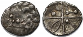 Keltische Münzen. BOHEMIA UND SÜDDEUTSCHLAND. Quinar ca. 1. Jhdt. v. Chr. Silber. 1,79 g. 1,48 mm. Castelin S.111 № 1103. Sehr schön