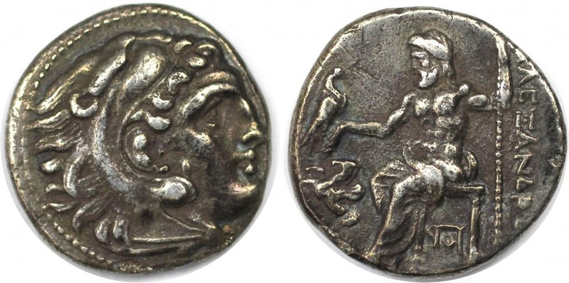 Griechische Münzen, MACEDONIA. Alexander III. der Große, 336 - 323 v. Chr. Drach...