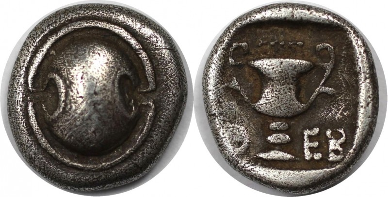 Griechische Münzen, BÖOTIEN. THEBEN. Hemidrachme (2.46g). 425 - 375 v. Chr. Vs.:...