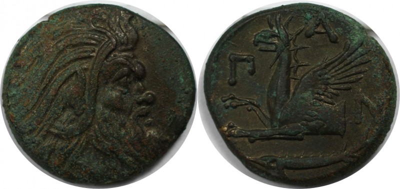 Griechische Münzen, BOSPORUS. Pantikapaion. AE (6.40 g. 22 mm) 314-310 v. Chr, V...