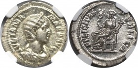 Römische Münzen, MÜNZEN DER RÖMISCHEN KAISERZEIT. Julia Mamaea (Augusta, 222-235 n. Chr). AR Denarius (3,07 g) Rom. Vs.: Drapierte Büste von Mamaea re...
