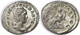Römische Münzen, MÜNZEN DER RÖMISCHEN KAISERZEIT. Rom. Otacilia Severa 244-249 n. Chr. Antoninianus 247 n. Chr. Silber. 3,66 g. RIC 126. Stempelglanz...