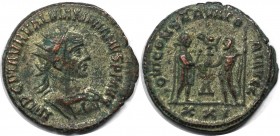 Römische Münzen, MÜNZEN DER RÖMISCHEN KAISERZEIT. Maximianus Herculius, 286-310 n. Chr. Antoninianus (4.13 g. 20.5 mm). Vs.: Büste mit Strahlenkrone n...