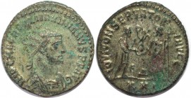 Römische Münzen, MÜNZEN DER RÖMISCHEN KAISERZEIT. Maximianus Herculius, 286-310 n. Chr. Antoninianus (3.79 g. 20.5 mm). Vs.: Büste mit Strahlenkrone n...