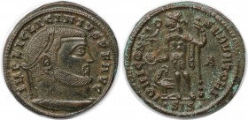 Römische Münzen, MÜNZEN DER RÖMISCHEN KAISERZEIT. Licinius I. (308-324 n. Chr). Follis (3.15 g. 21 mm). Vs.: IMP LIC LICINIVS PF AVG, Kopf mit Lorbeer...