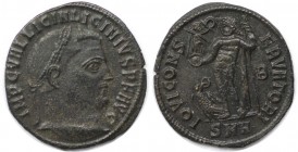 Römische Münzen, MÜNZEN DER RÖMISCHEN KAISERZEIT. Licinius I. (308-324 n. Chr). Follis (2.46 g. 21 mm). Vs.: IMP C VAL LICIN LICINIVS PF AVG, Kopf mit...