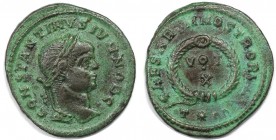Römische Münzen, MÜNZEN DER RÖMISCHEN KAISERZEIT. Constantinus Junior als Cäsar (317-337 n. Chr). Follis (Arelate). (2.72 g. 20 mm) Vs.: CONSTANTINVS ...