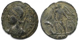 Römische Münzen, MÜNZEN DER RÖMISCHEN KAISERZEIT. Constantinopolis. Follis (Treveris) 330-335 n. Chr. (1.86 g. 16.5 mm) Rs.: TRP. LRBC 86. Schön
