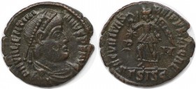 Römische Münzen, MÜNZEN DER RÖMISCHEN KAISERZEIT. Valentinianus I. (364-375 n. Chr). AE. (2.35 g. 18.5 mm) Vs.: DN VALENTINIANVS PF AVG, Drapierte, kü...