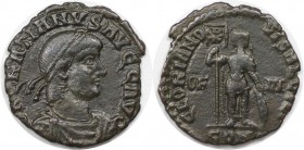 Römische Münzen, MÜNZEN DER RÖMISCHEN KAISERZEIT. Gratianus (367-383 n. Chr). Follis (1.71 g. 18 mm). Vs.: D N GRATIANVS AVGG AVG, Drapierte, Büste mi...
