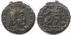 Römische Münzen, MÜNZEN DER RÖMISCHEN KAISERZEIT. Gratianus (367-383 n. Chr). Follis 367-375 n. Chr. (1.56 g. 17 mm) Vs.: D N GRATIANVS PF AVG, Drapie...