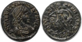 Römische Münzen, MÜNZEN DER RÖMISCHEN KAISERZEIT. Valentinianus II. (375-392 n. Chr). AE. (1.69 g. 13.5 mm) Vs.: DN VALENTINIANVS PF AVG, Drapierte, k...