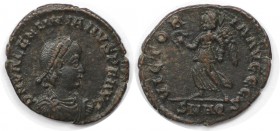 Römische Münzen, MÜNZEN DER RÖMISCHEN KAISERZEIT. Valentinianus II. (375-392 n. Chr). AE. (2.38 g. 18.5 mm) Vs.: DN VALENTINIANVS PF AVG, Drapierte, k...