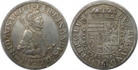 RDR – Habsburg – Österreich, RÖMISCH-DEUTSCHES REICH. Osterreich-Kaiserreich-Erzherzog. Ferdinand (1564-1595). Taler ND, Hall (Tirol), Geharnischtes u...