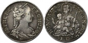 RDR – Habsburg – Österreich, RÖMISCH-DEUTSCHES REICH. Maria Theresia (1740-1780). 10 Denare 1743, für Ungarn. Silber. Vorzüglich