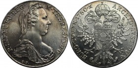 RDR – Habsburg – Österreich, RÖMISCH-DEUTSCHES REICH. Maria Theresia (1740-80). Restreik. Taler 1780 SF, Silber. Stempelglanz