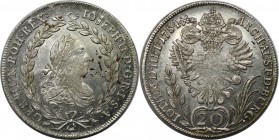 RDR – Habsburg – Österreich, RÖMISCH-DEUTSCHES REICH. Haus Habsburg. Joseph II. (1780-1790) als Alleinregent. 20 Kreuzer 1784 F, Hall. Silber. Vorzügl...