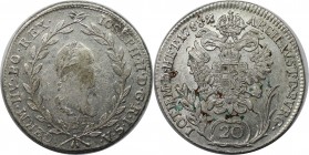 RDR – Habsburg – Österreich, RÖMISCH-DEUTSCHES REICH. Haus Habsburg. Joseph II. (1780-1790) als Alleinregent. 20 Kreuzer 1788 B, Kremnitz. Silber. Fas...