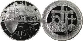 RDR – Habsburg – Österreich, REPUBLIK ÖSTERREICH. Wiener Schatzkammer. Medaille "25 Euro" 1998, Silber. KM # 48. Polierte Platte