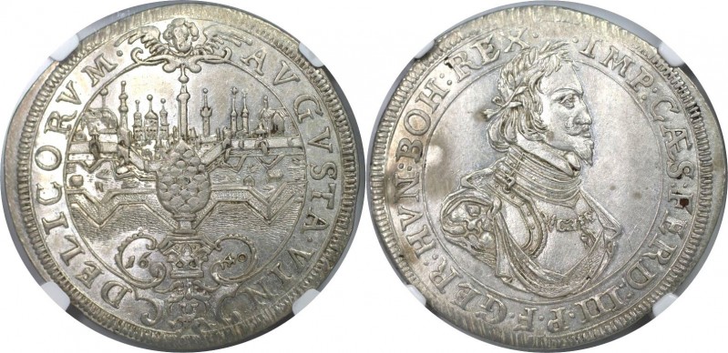 Altdeutsche Münzen und Medaillen, AUGSBURG. 1/2 Taler 1640, mit Titel Ferdinand ...