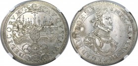 Altdeutsche Münzen und Medaillen, AUGSBURG. 1/2 Taler 1640, mit Titel Ferdinand III. Silber. Forster 281. NGC AU-58. Prachtexemrlar. Min. Justiert. Se...