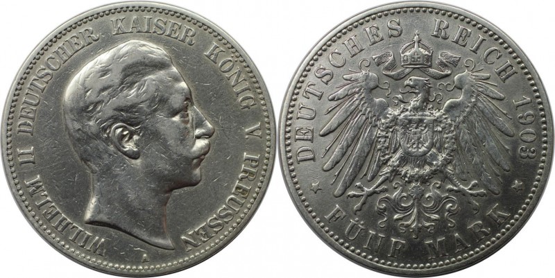 Deutsche Münzen und Medaillen ab 1871, REICHSSILBERMÜNZEN, Preußen, Wilhelm II. ...