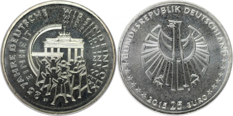 Deutsche Münzen und Medaillen ab 1945, BUNDESREPUBLIK DEUTSCHLAND. "25 Jahre Deu...
