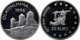 Europäische Münzen und Medaillen, Finnland / Finland. Burg Olavinlinna. Medaille "20 Euro" 1996, Silber. KM X22. Polierte Platte