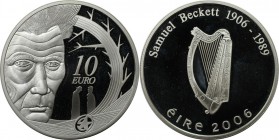 Europäische Münzen und Medaillen, Irland / Ireland. 100. Geburtstag von Samuel Beckett. 10 Euro 2006, Silber. 0.84 OZ. KM 45. Polierte Platte