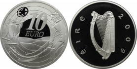 Europäische Münzen und Medaillen, Irland / Ireland. 80 Jahre einheitliche Banknoten in Irland. 10 Euro 2009, Silber. Polierte Platte