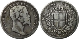 Europäische Münzen und Medaillen, Italien / Italy. EMILIA. Vittorio Emanuele II. 2 Lire 1860, Silber. KM 12. Schön-sehr schön