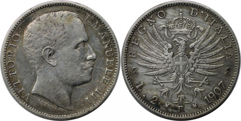 Europäische Münzen und Medaillen, Italien / Italy. Vittorio Emanuele III. 2 Lire...