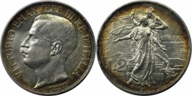 Europäische Münzen und Medaillen, Italien / Italy. Vittorio Emanuele III. 2 Lire 1911 R, Silber. KM 52. Fast Stempelglanz