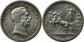 Europäische Münzen und Medaillen, Italien / Italy. Vittorio Emanuele III. 2 Lire 1914 R, Silber. KM 55. Vorzüglich