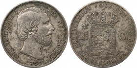 Europäische Münzen und Medaillen, Niederlande / Netherlands. Wilhelm III. (1849-1890). 2-1/2 Gulden 1868, Silber. KM 82. Sehr schön+