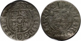Europäische Münzen und Medaillen, Polen / Poland. Sigismund III. (1587-1632), 1/24 Taler (3 Kreuzer) ''Dreipölker" 1623, Silber. 1,0 g. 19 mm. Sehr sc...