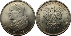 Europäische Münzen und Medaillen, Polen / Poland. Papst Johannes Paul II. 1000 Zlotych 1982, Silber. 0.35 OZ. KM Y#144. Stempelglanz