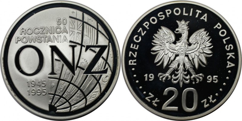 Europäische Münzen und Medaillen, Polen / Poland. UNO Fischer. 20 Zlotych 1995, ...