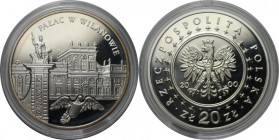 Europäische Münzen und Medaillen, Polen / Poland. Palac w Wilanowie. 20 Zlotych 2000, Silber. 0.84 OZ. KM Y#391. Polierte Platte