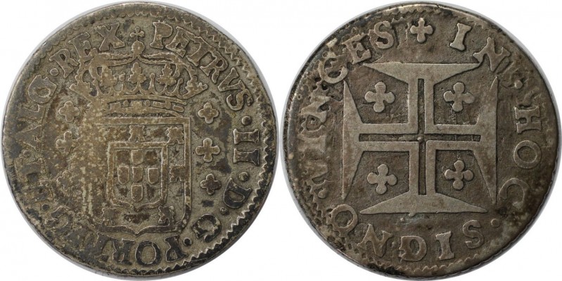 Europäische Münzen und Medaillen, Portugal. Pedro II. 120 Reis ND (1683-1706), S...