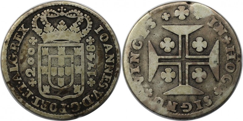 Europäische Münzen und Medaillen, Portugal. João V. 200 Reis 1748, Silber. KM 18...