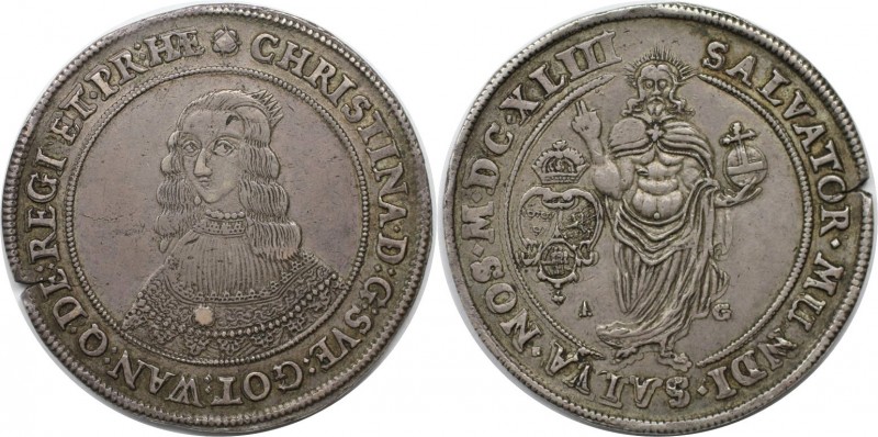 Europäische Münzen und Medaillen, Schweden / Sweden. Christina (1632-1654). Riks...