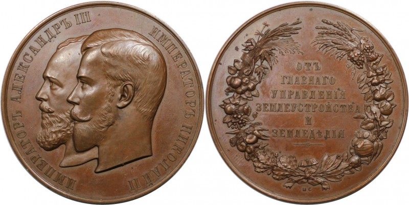 Russische Münzen und Medaillen, Nikolaus II. (1894-1918). Bronzemedaille ND (189...