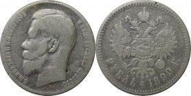 Russische Münzen und Medaillen, Nikolaus II (1894-1918), 1 Rubel 1899. Silber. Bitkin 205. Sehr schön