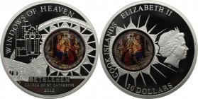 Weltmünzen und Medaillen, Cookinseln / Cook Islands. "WINDOWS OF HEAVEN" KATHARINA BETHLEHEM. 10 Dollars 2012, 0.925 Silber. 50 g. 50 mm. Prooflike mi...
