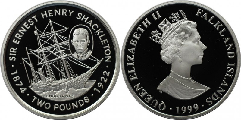 Weltmünzen und Medaillen, Falklandinseln / Falkland islands. Sir Ernest Henry Sh...