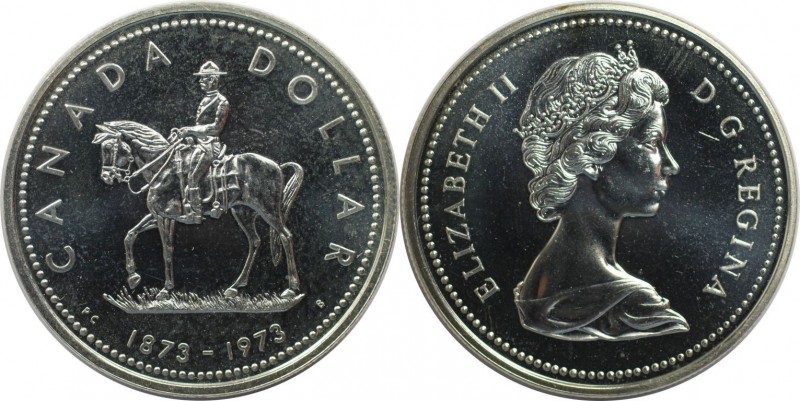 Weltmünzen und Medaillen, Kanada / Canada. "Mounty". 1 Dollar 1973. 23,33 g. 0.5...